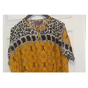 Oriental Style Abaya Caftan Dress One Size Tan LV‑Inspired NWT - A120